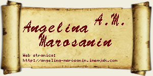 Angelina Marošanin vizit kartica